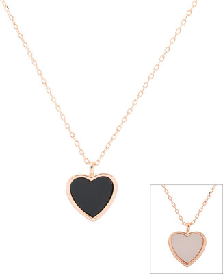 

Aaishwarya Reversible Monochrome Heart Alloy Pendant