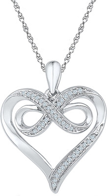 Sri Jagdamba Pearls Everlasting Valentines Sterling Silver Diamond Sterling Silver Pendant