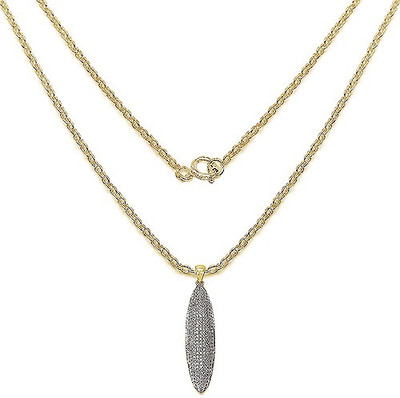 

Johareez Beautiful Gold-plated Cubic Zirconia Copper Pendant