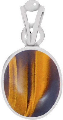 

Clara Certified Tiger Eye 7.5cts or 8.25ratti Quartz Sterling Silver Pendant