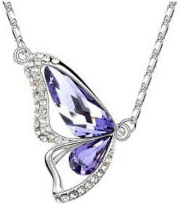 

University Trendz UNIV_P142 Rhodium Crystal Alloy Pendant