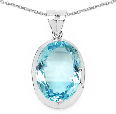 

Johareez Solitaire Rhodium Topaz Sterling Silver Pendant