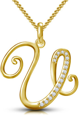 

Kataria Jewellers Alphabet "U" Yellow Gold plated Sterling Silver Pendant