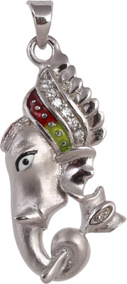 

Siri Creations Ganesha With Side Face Silver Silver Pendant