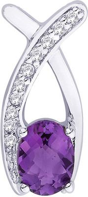 

Peora Lucid Elegance Rhodium Ruby Sterling Silver Pendant
