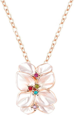 

Aaishwarya White Floral Enamel Alloy Pendant