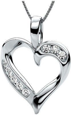 

Kataria Jewellers American Diamonds Valentine's Day Heart 92.5 BIS Hallmarked Silver Pendant