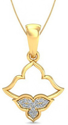 

Kataria Jewellers The Ulrica 14kt Diamond Yellow Gold Pendant(Yellow Gold Plated)