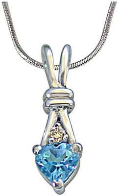 

Kataria Jewellers Hearts White Gold plated Diamond Sterling Silver Pendant