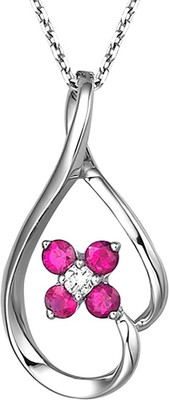 

Kataria Jewellers Colour Spark White Gold plated Diamond Sterling Silver Pendant