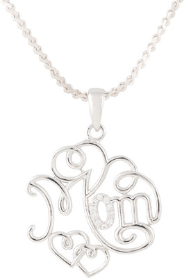 Swasti Jewels Mom And Kid Eternal Love Gift Collection Rhodium Cubic Zirconia, Zircon Metal Pendant available at flipkart for Rs.1350