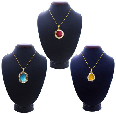 

Being Women Goldfinish Designer Combo Gold-plated Alloy Pendant Set