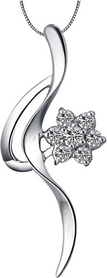 Kataria Jewellers Contemporary American Diamond 92.5 BIS Hallmarked Silver Pendant
