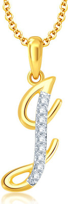 

Sukkhi Letter "J" Gold-plated, Rhodium Cubic Zirconia Alloy Pendant