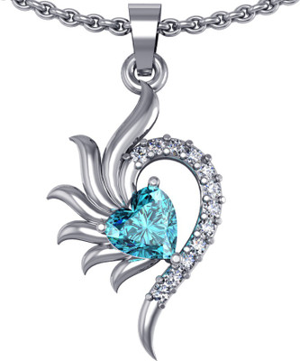76% OFF on Suvam Jewels Rossy Rhodium Zircon Sterling Silver Pendant