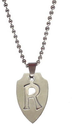 

Men Style Alphabet letter "R" Cutting Stainless Steel Pendant Set