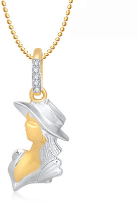 

Meenaz Virgo Gold & White Cubic Zirconia Alloy Pendant