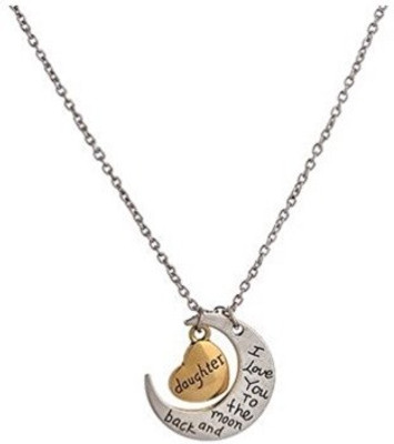 

Girlz! I Love You To Moon And Back Daughter Alloy Pendant