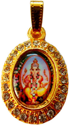 

Being Women Elegant Gold Ganesha Cubic Zirconia Alloy Pendant
