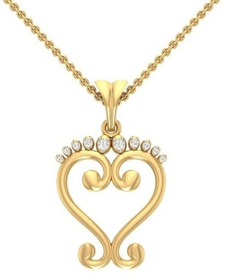 

Jewels5 Purna 18kt Diamond Yellow Gold Pendant(Rhodium Plated)