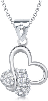 

VK Jewels Charming Heart Shape Rhodium Cubic Zirconia Alloy Pendant