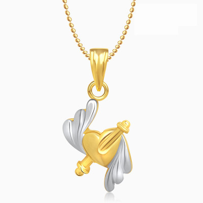 

Meenaz Exclusive Heart Design Rhodium Cubic Zirconia Alloy Pendant