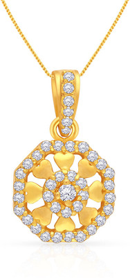 MALABAR GOLD & DIAMONDS Mhaaaaaasaai 22kt Cubic Zirconia Yellow Gold Pendant