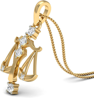 16% OFF on PC Jeweller The Libra 18kt Diamond Yellow Gold Pendant