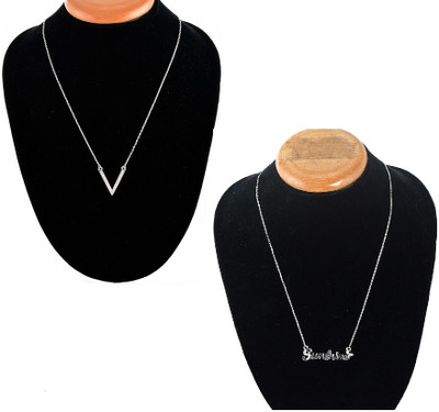 

Aaishwarya Silver V are Sunshine Couple Pendants (Set of 2) Alloy Pendant Set