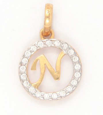 

Bhurmal Aidanmal Jewellers Round Star 18kt Cubic Zirconia Yellow Gold Pendant