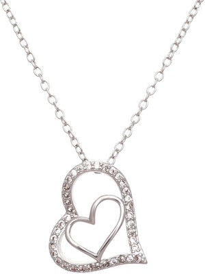 

Aaishwarya Dual Dazzle Hearts Crystal Alloy Pendant