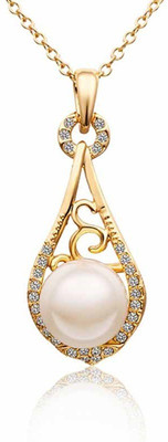 

Aaishwarya Drop Water Gold Plated Rhinestone Crystal Alloy Pendant