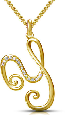 Kataria Jewellers Alphabet "Y" Yellow Gold plated Sterling Silver Pendant