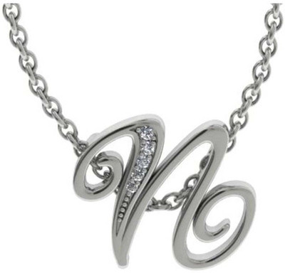 

Kiara Jewellery Deepti Rhodium Swarovski Zirconia Sterling Silver Pendant
