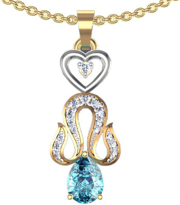 59% OFF on Suvarnadeep Rose Gold-plated Zircon Sterling Silver Pendant