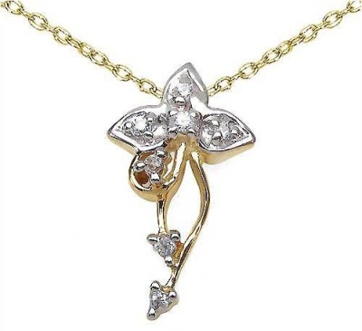 Johareez Beautiful Gold-plated Cubic Zirconia Sterling Silver Pendant