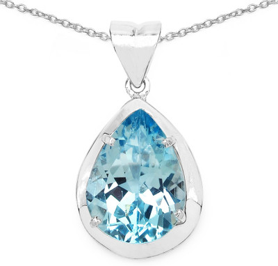 

Johareez Solitaire Rhodium Topaz Sterling Silver Pendant
