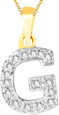 

Sukkhi Alphabet G Gold-plated, Rhodium Cubic Zirconia Alloy Pendant