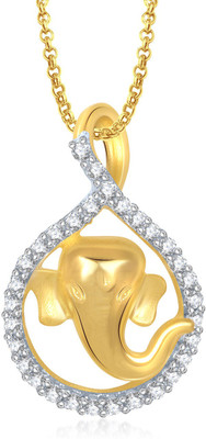 

Meenaz Gajvakra Studded Cubic Zirconia Alloy Pendant