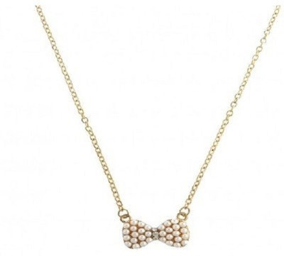 

Girlz! Pearl Bow Of Love With Chain Alloy Pendant