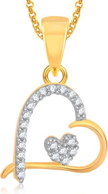 MEENAZ pendant for women with chain gifts Brass Cubic Zirconia, Crystal Alloy Pendant