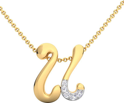 

Kataria Jewellers Letter U 92.5 BIS Hallmarked Silver Alphabet Initial Yellow Gold Plated Silver Pendant