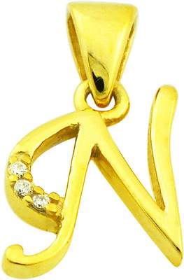 40% OFF on Exxotic Jewelz Alphabet Gold-plated Silver Pendant