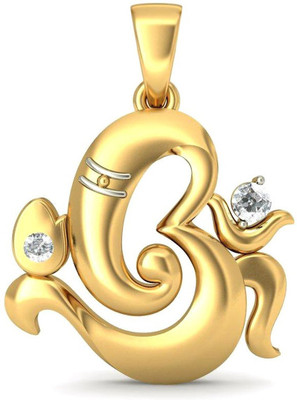 

Anopchand Tilokchand Jewellers Ganesh Gold-plated Cubic Zirconia Silver Pendant
