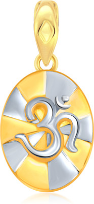 Classic Fancy OM Gold & Rhodium Plated Pendant - [CJ1024PG] Gold-plated Cubic Zirconia Alloy Pendant