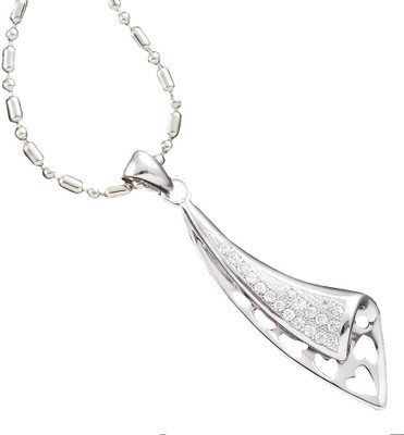 23% OFF on AAPNO RAJASTHAN Fold Over Pendant with CZ Silver Locket