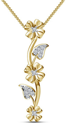 

Vorra Fashion Beauteous Flower Gold-plated Cubic Zirconia Sterling Silver Pendant