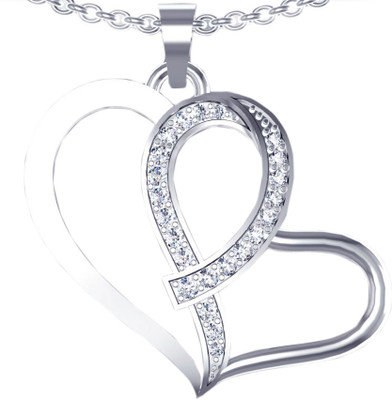 80% OFF on Suvarnadeep Rossy Rhodium Zircon Sterling Silver Pendant