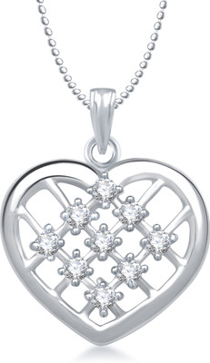 MEENAZ Heart pendant Locket With Chain Love valentine gifts Brass Cubic Zirconia, Diamond Alloy Pendant