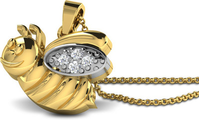 28% OFF on Sparkles Diamond Yellow Gold Pendant